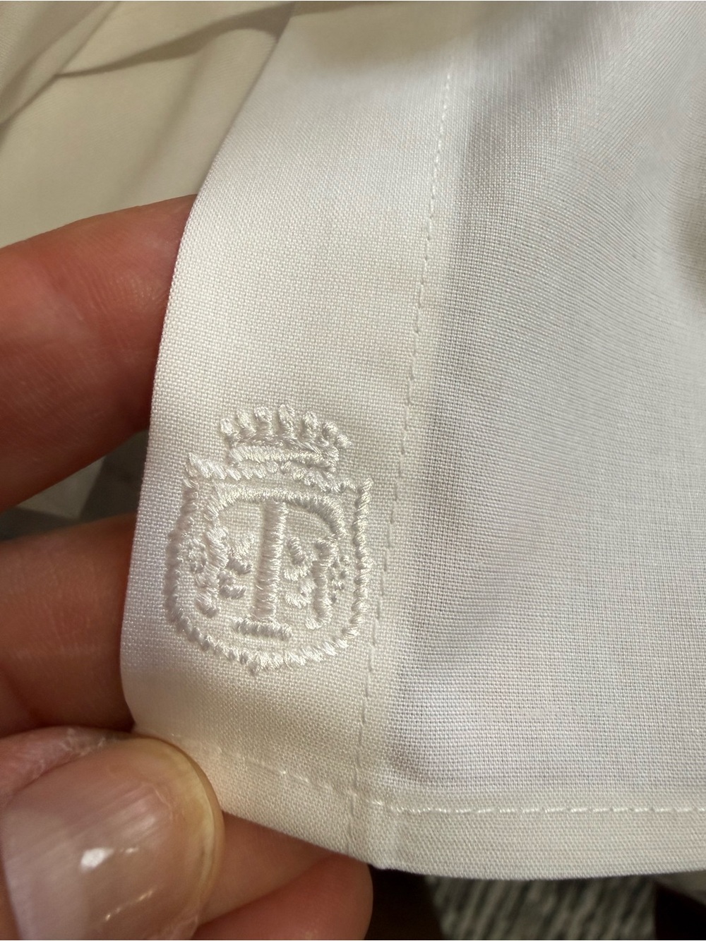 Talbots White Button-Front Collared Shirt - Picture 2 of 6